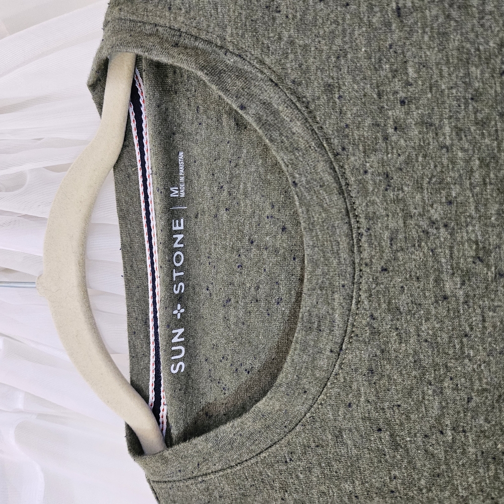 Sun + Stone Olive Green Speckled T-Shirt